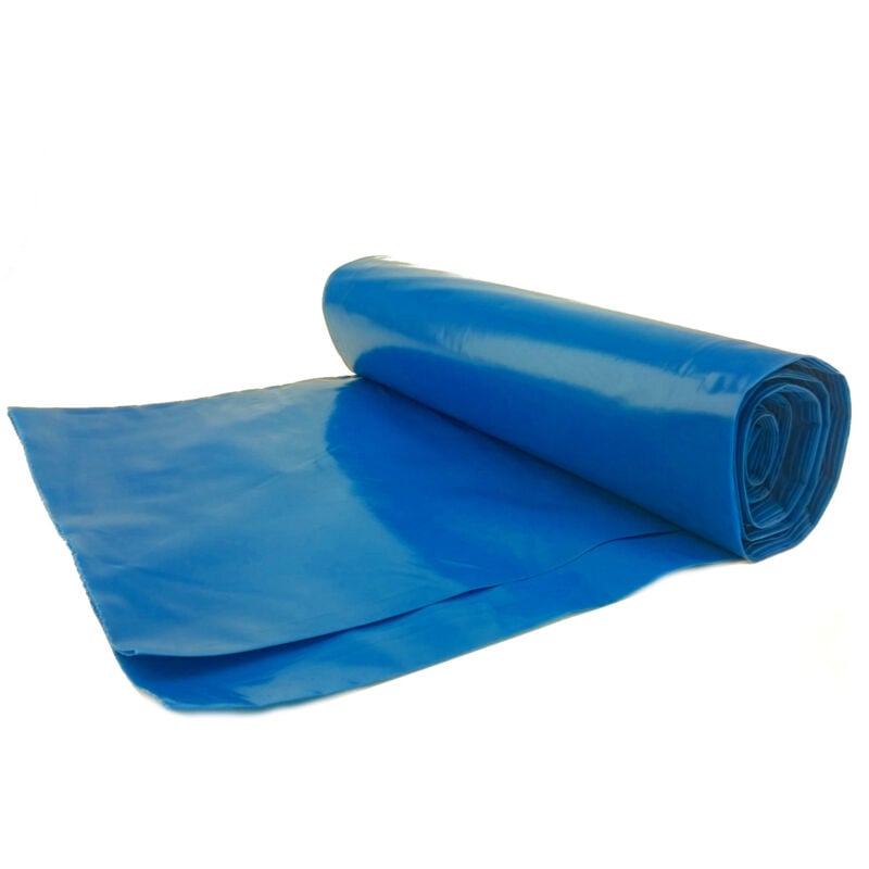 Sacs poubelles de 50 microns d'épaisseur. rouleau durable 25 pcs. - bleu 70L