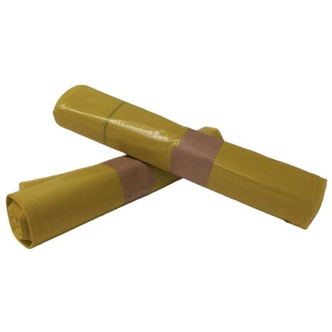 Sacs poubelles jaunes 20 litres rouleau de 25 sacs - CRISTAL HYGIENE