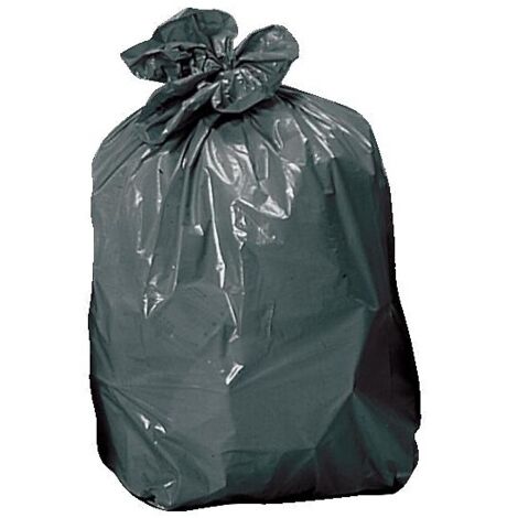 Sacs poubelles noirs à soufflets 30 litres 500x630 mm épaisseur 25µ rouleau de 20 sacs