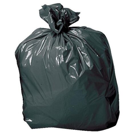Sacs poubelles noirs à soufflets 50 litres 400x780 mm épaisseur 30µ rouleau de 20 sacs