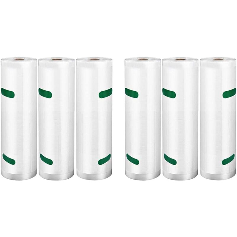 Coocheer - Sacs pour Machine à sceller les aliments, 6 rouleaux, sacs de congélation réutilisables, bpa et lfgb, compatibles avec toute Machine à