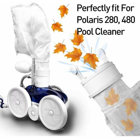 Sacs pour Nettoyeur de Piscine en Nylon, Remplacement de Sac Zipper pour Polaris 280 & 480 Sac de Filtration Universel pour Sac de Nettoyage 280 Sacs de Rechange Polaris