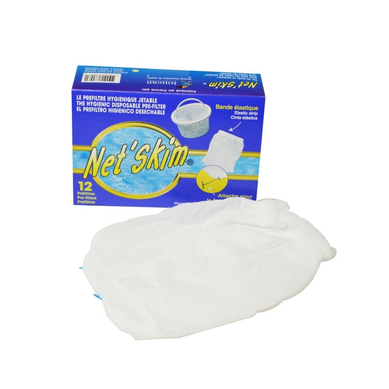 Toucan - Chaussettes pré-filtre Net'Skim jetables - Boîte de 12 pièces - Unité -