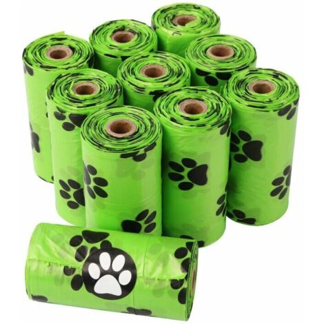 Sacs Ramasse Crottes, Sac Chien Déjection, 10 Rouleaux, Avec 1 Distribut Sacs Ramasse-Crottes Pour Chiens,Résistant aux Fuites & sans Od