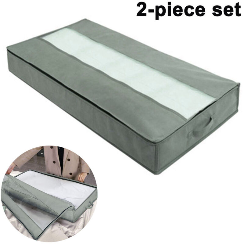 Sacs rangement haute densité sous lit (lot de 2), fenêtre transparente, pour couettes