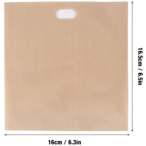 Sacs réutilisables pour grille-pain micro-ondes en fibre de verre antiadhésive (16x16,5 cm)