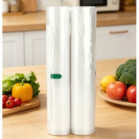 Sacs sous vide Aigostar, rouleau film texturé maille découpable, résistant étanche, conservation longue durée, compatible machine sous vide, usage domestique et professionnel