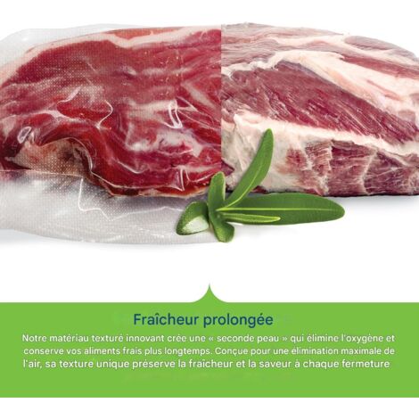 Sacs sous vide alimentaires Aigostar, rouleau de film sous vide découpe facile, conservation optimisée des aliments, usage domestique, préserve la fraîcheur et les saveurs