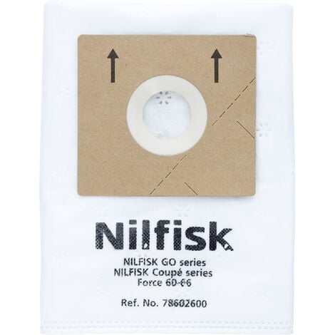 Sacs synthétiques par 5 + 1 pré-filtre pour Aspirateur NILFISK