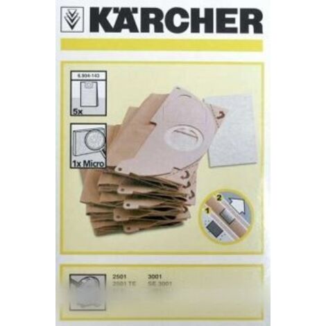 SACS (X5) POUR ASPIRATEUR KARCHER