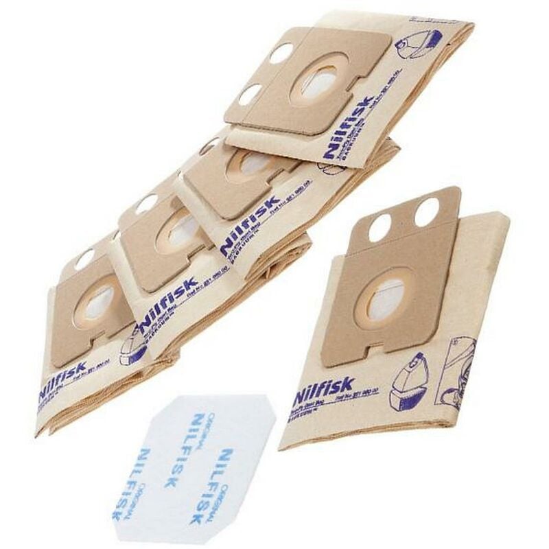 Lot de 5 sacs papier + 1 pre filtre BACKUUM