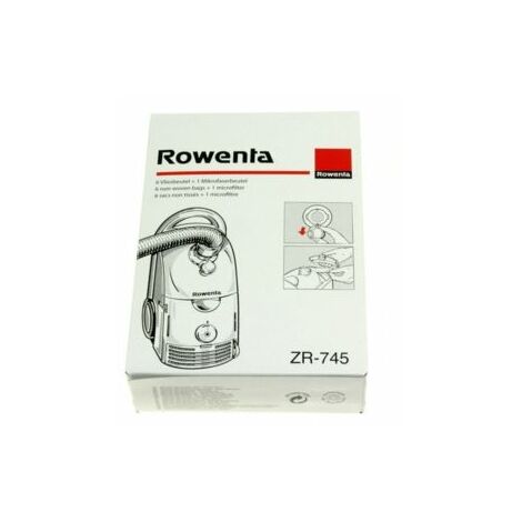 Rowenta Dymbo vacuum cleaner 6 replacement bags ZR745