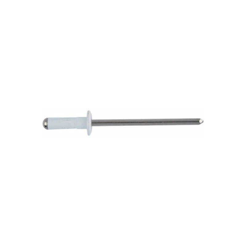 Image of Rivetto rivetti in alluminio chiodo acciaio zincato testa bianca ral 9010 4 mm - 1000 pz - 8 mm - Sacto