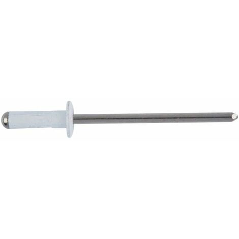 SACTO RIVETTO RIVETTI IN ALLUMINIO CHIODO ACCIAIO ZINCATO TESTA BIANCA RAL 9010