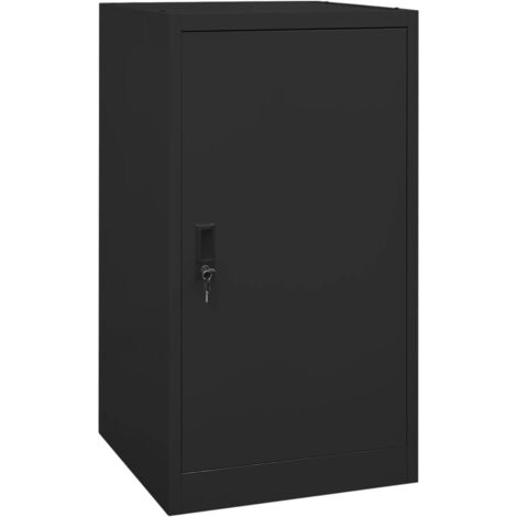 Saddle Cabinet Black Steel Medium Height-Adjustable Shelves vidaXL