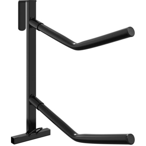 Saddle Rack with Bridle Hook Twin Arm Portable Black Iron vidaXL
