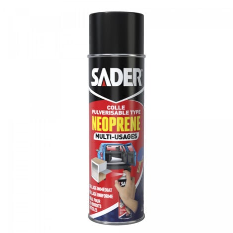 Sader Colle Pulvérisable Néoprène Multi Usages Tous Matériaux – Spéciale Endroits Difficiles  Conditionnement: 200ML
