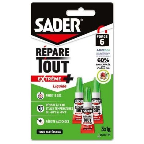 Sader colle répare tout extrême plus 3x1g biosourcée