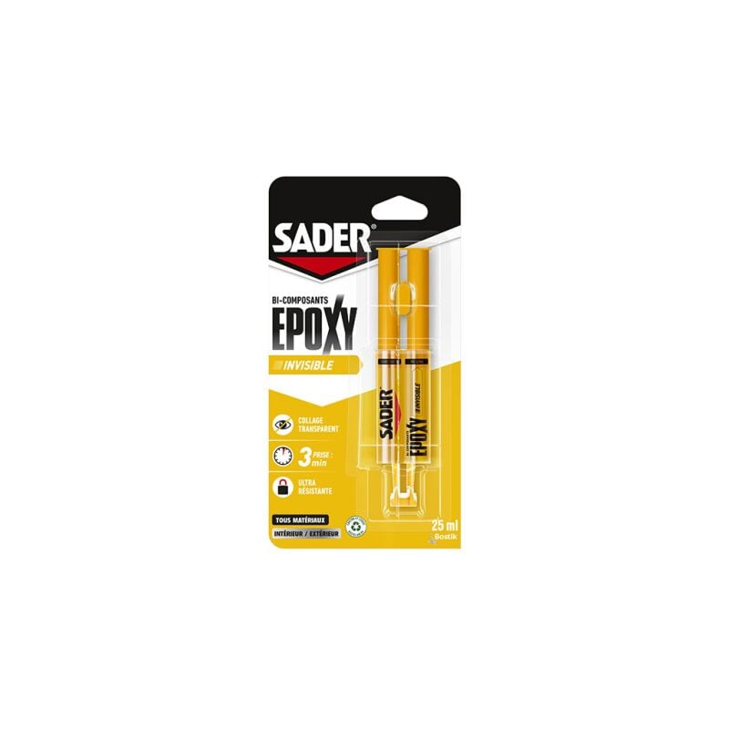 Sader - Colle Resist plastique bi-composants seringue 10g.