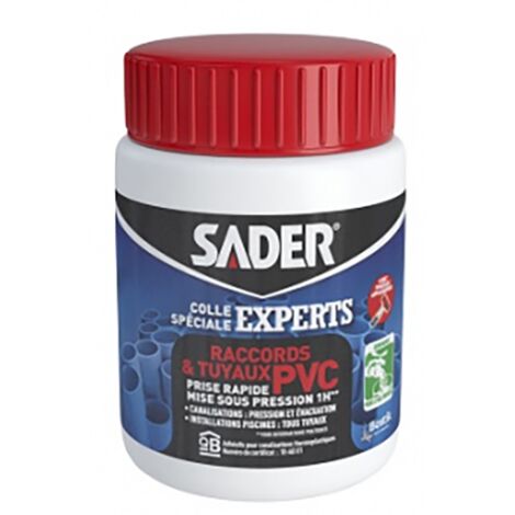 Sader Flacon colle PVC transparent 250 ml haute résistance