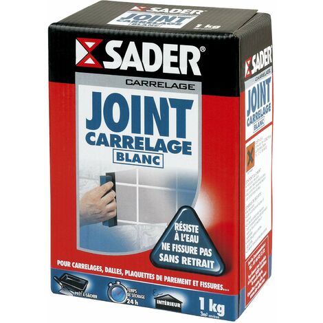 Sader - Guarnizione per piastrelle in polvere, 1 kg, colore: Bianco