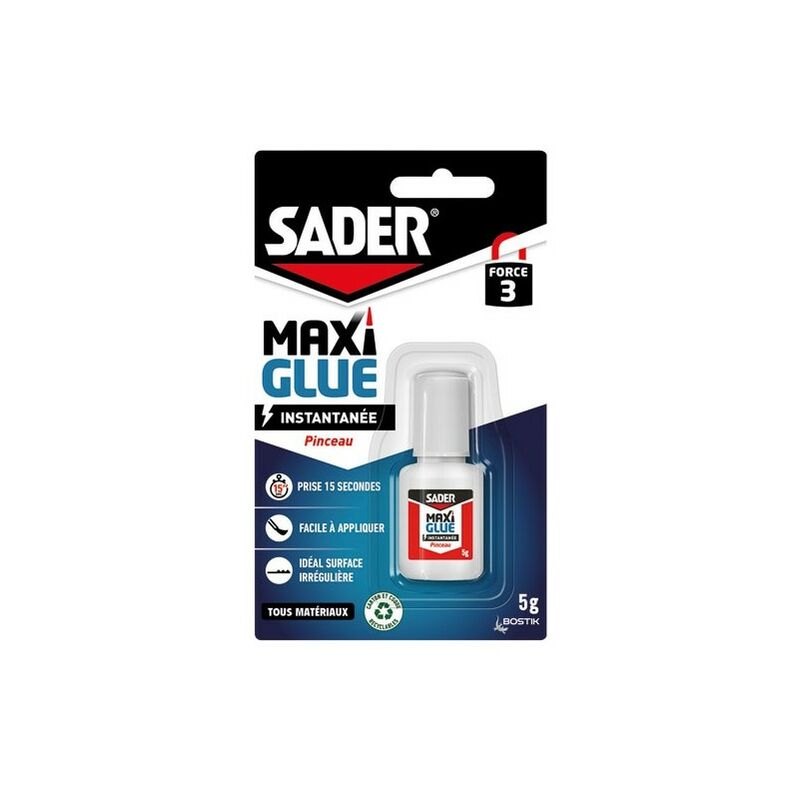 Sader - Maxi glue instantanée pinceau 5 g