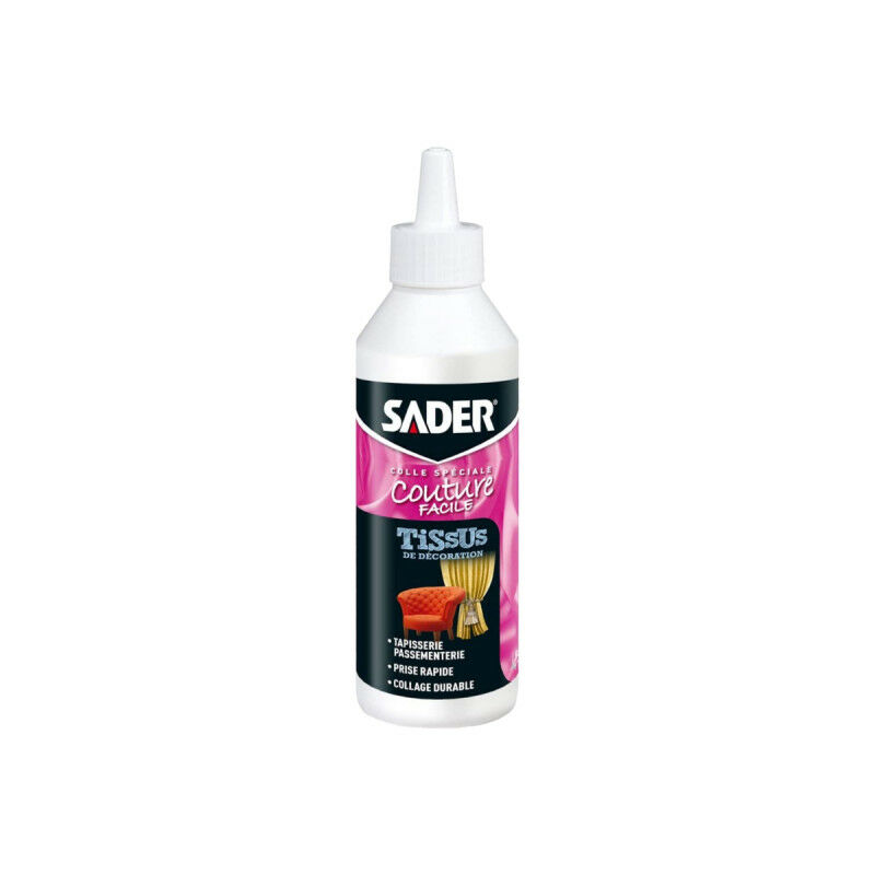 Fabric and Textile Glue - No more hems - Bottle 250ml - Sader