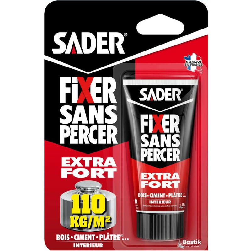 Sader - Colle Fixer Sans Percer prise immédiate tube 55ml
