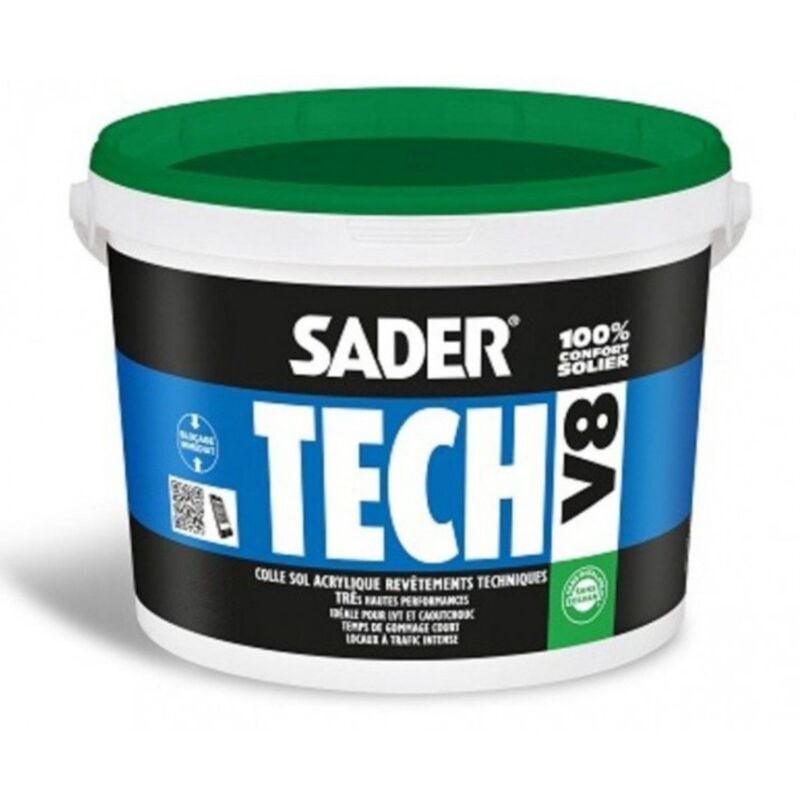 Sader - Colle sol acrylique hautes performances tech V8 18kg