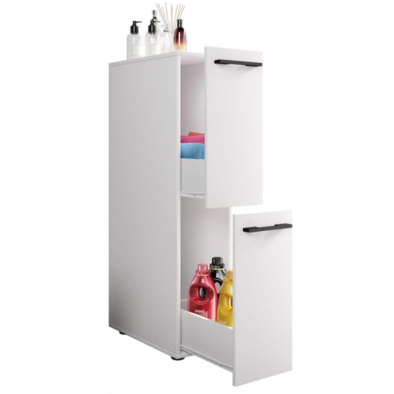 Ebuy24 - Bobine Midischrank Sadilo h. 110 x l. 25 x p. 50 cm Blanc