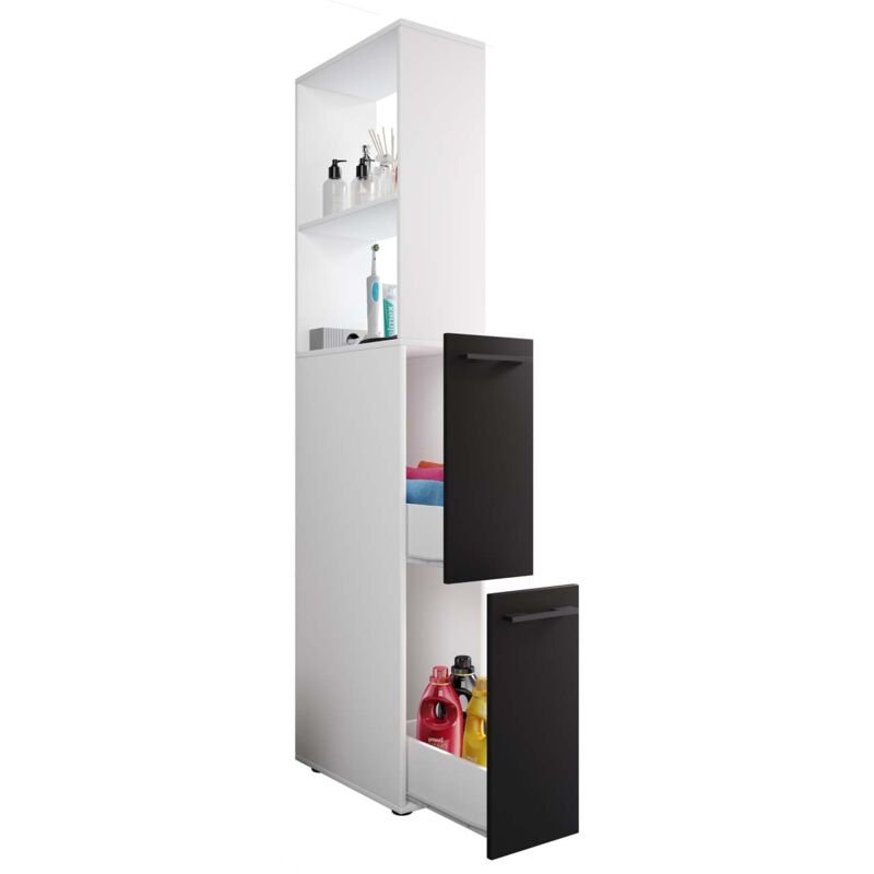 Ebuy24 - SadiloXL armoire de salle de bain blanc, anthracite.