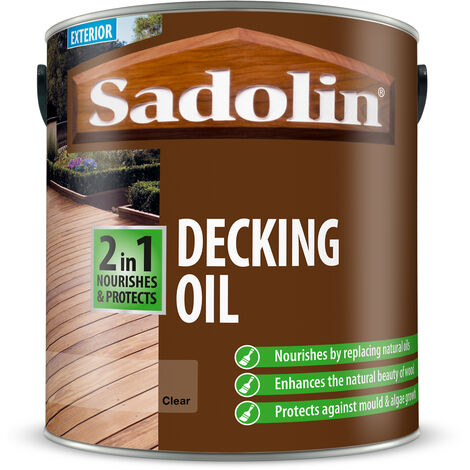 Sadolin 2 in 1 Decking Oil - Clear - 2.5L