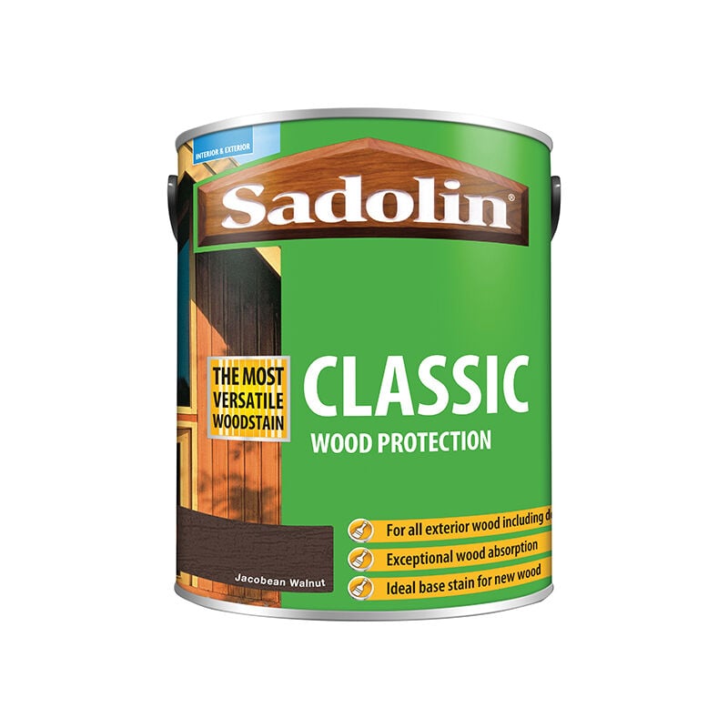 5028467 Classic Wood Protection Jacobean Walnut 5 litre SAD5028467 - Sadolin