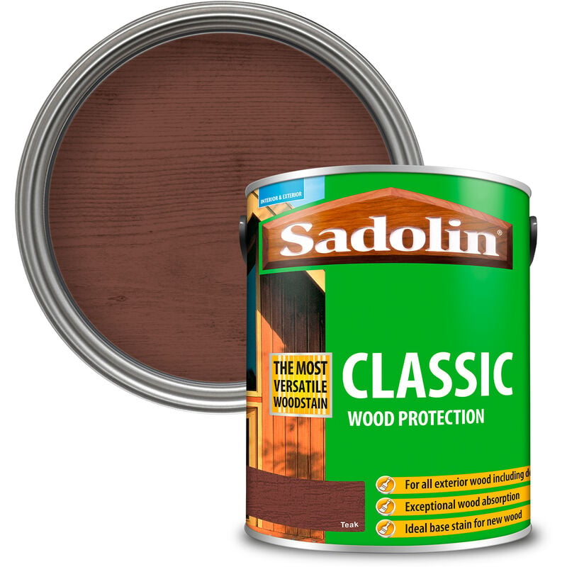 Classic All Purpose Woodstain - Teak - 5L - Teak - Sadolin