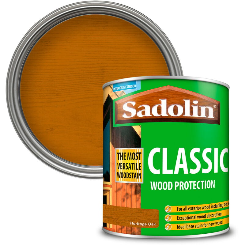 Sadolin - 5090979 Classic Wood Protection Heritage Oak 1 litre SAD5090979