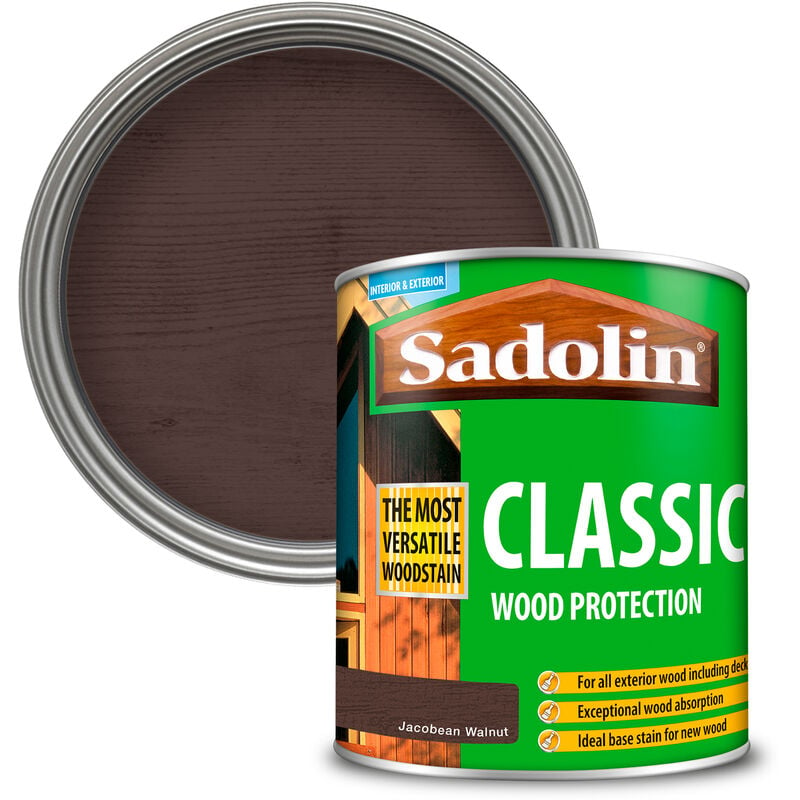 Sadolin - 5028465 Classic Wood Protection Jacobean Walnut 1 litre SAD5028465