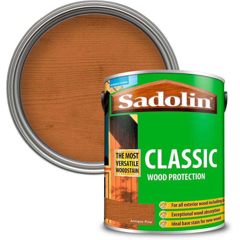 Sadolin - Classic All Purpose Woodstain - Antique Pine - 5L - Antique Pine