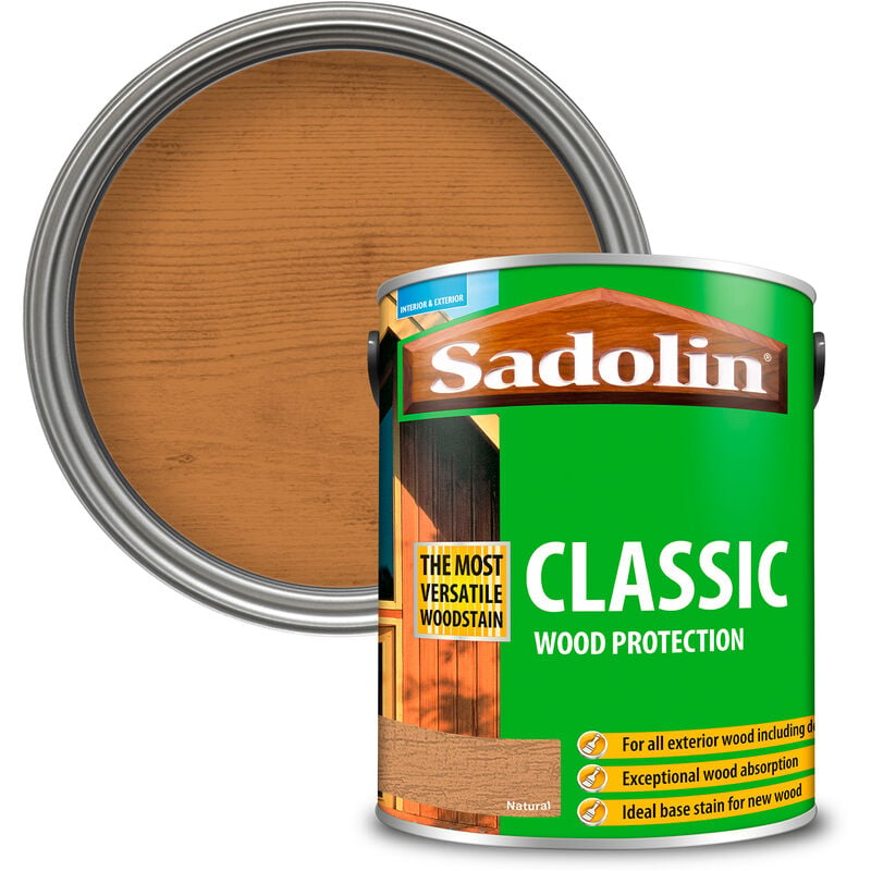 Classic All Purpose Woodstain - Natural - 5L - Natural - Sadolin