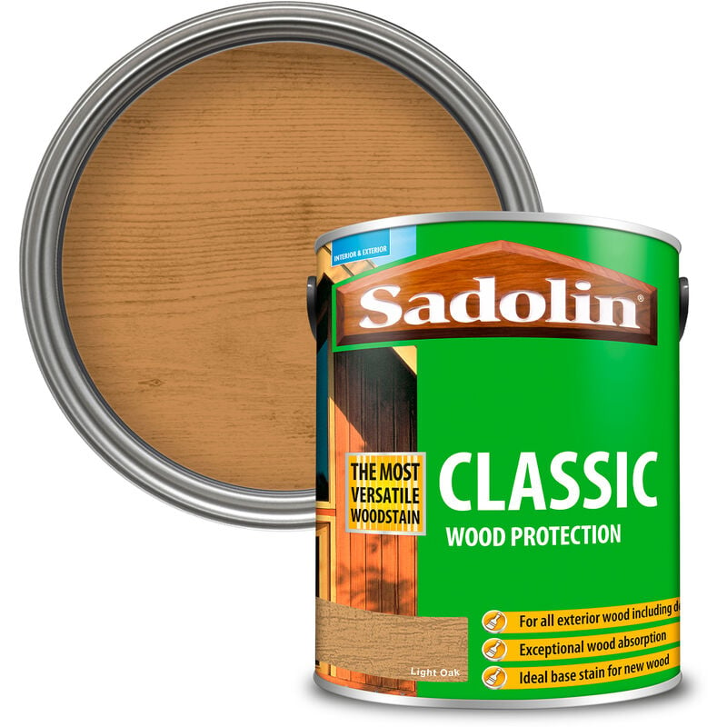 Classic All Purpose Woodstain - Light Oak - 5L - Light Oak - Sadolin