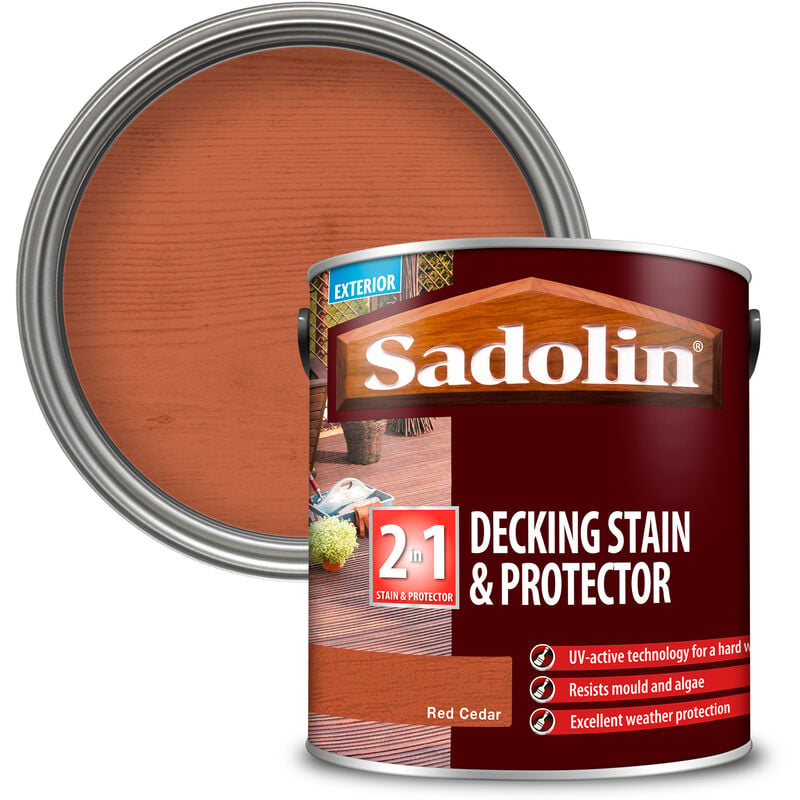 Sadolin - Decking Stain and Protector - Red Cedar - 2.5L - Red Cedar