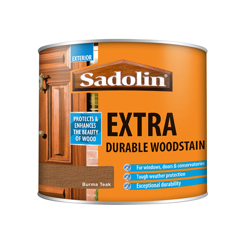 Sadolin 5028550 Extra Durable Woodstain Burma Teak 500ml SAD5028550