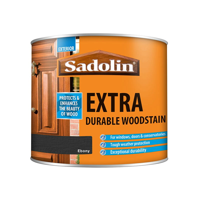 Sadolin - 5028541 Extra Durable Woodstain Ebony 500ml SAD5028541