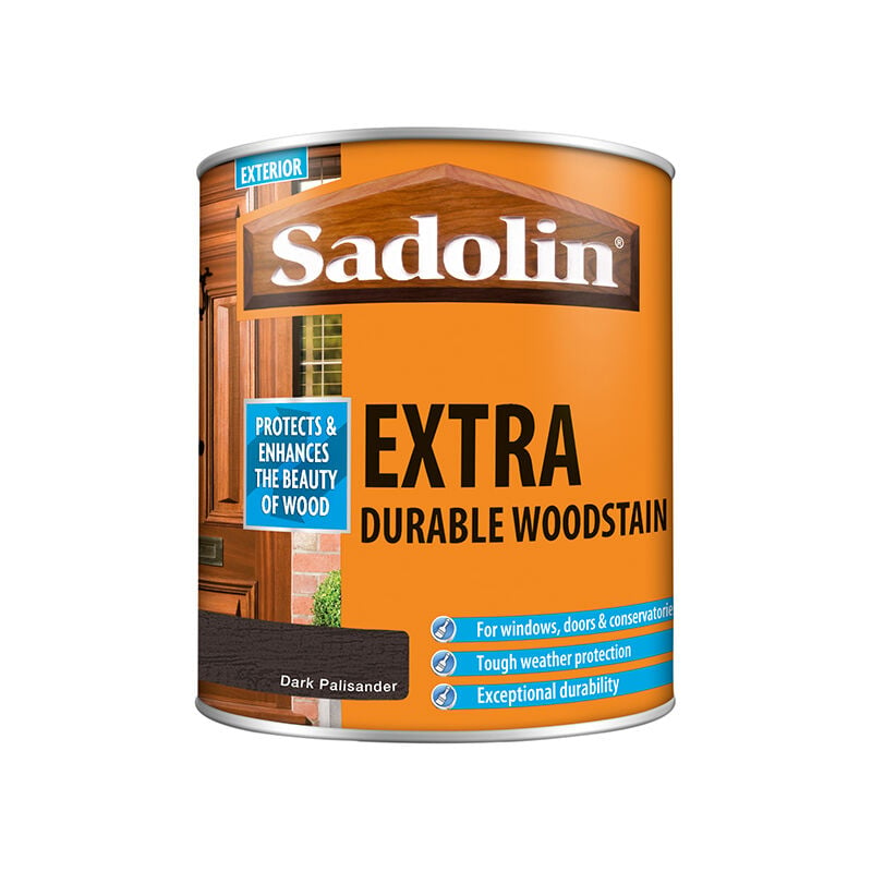 Sadolin - Extra Durable Woodstain - Dark Palisander - 1L - Dark Palisander