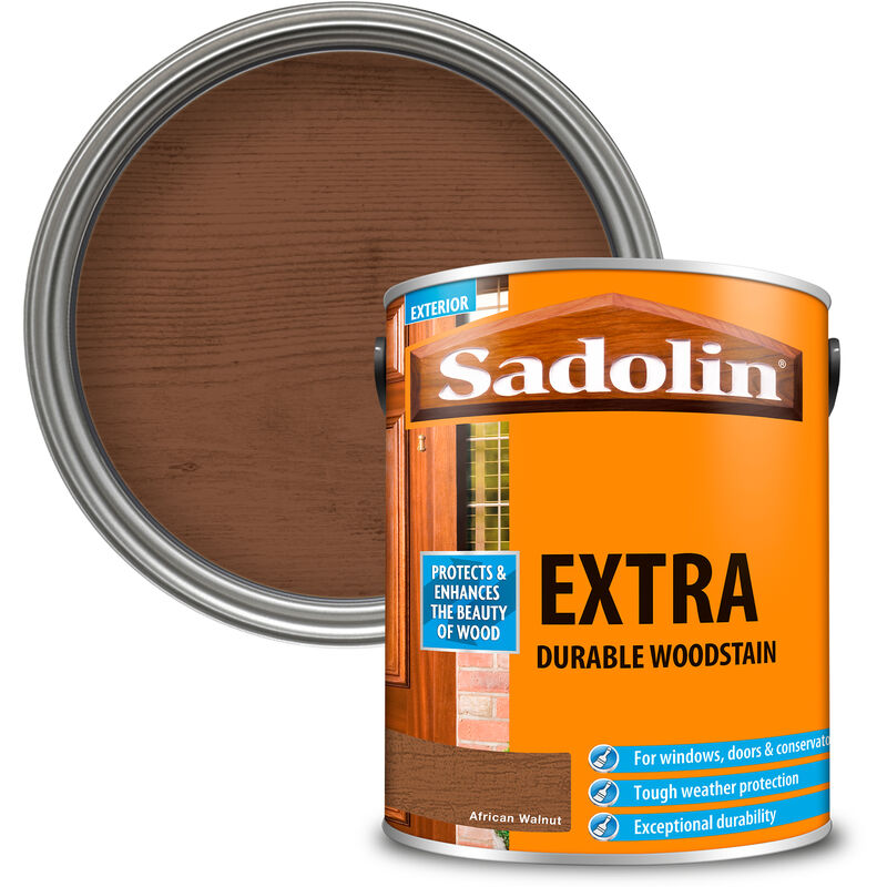 Sadolin - Extra Durable Woodstain - African Walnut - 5L - African Walnut