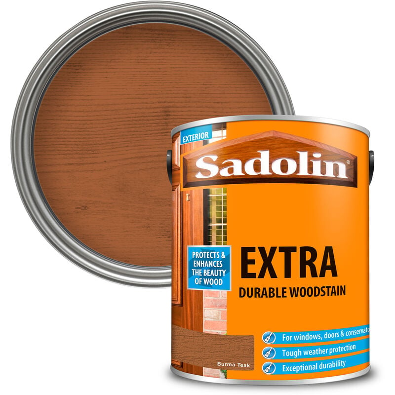 Sadolin - Extra Durable Woodstain - Burma Teak - 5L - Burma Teak