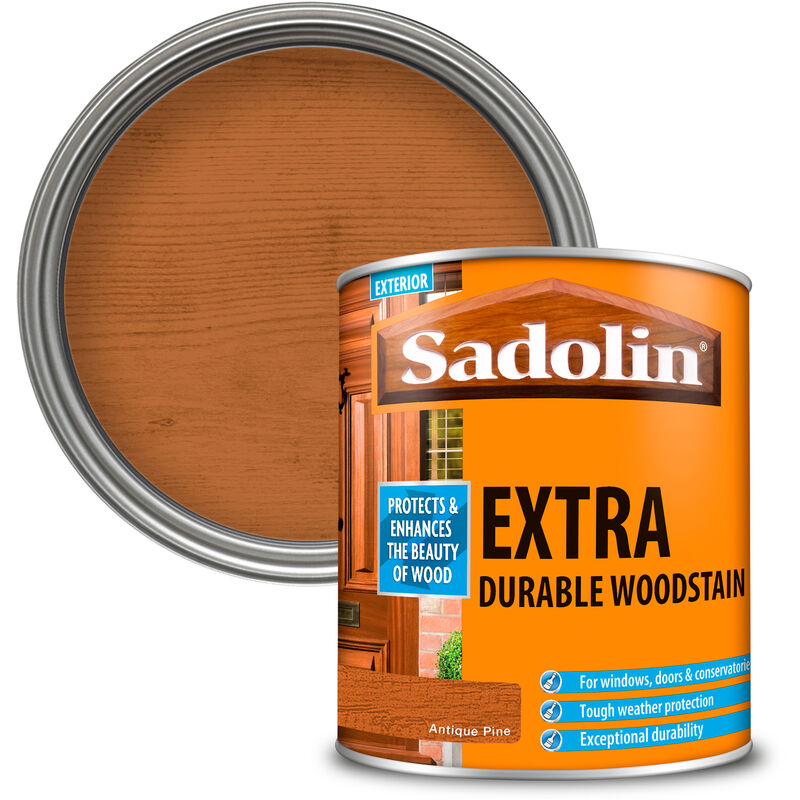 Sadolin - Extra Durable Woodstain - Antique Pine - 1L - Antique Pine