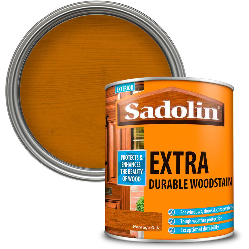 Sadolin - Extra Durable Woodstain - Heritage Oak - 1L - Heritage Oak