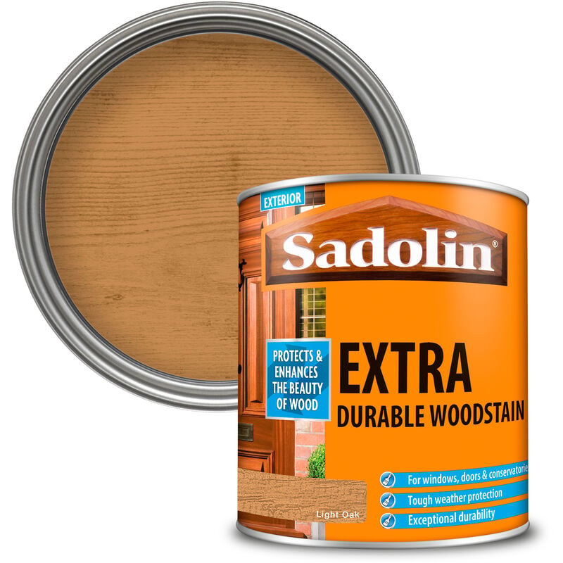 Sadolin - Extra Durable Woodstain - Light Oak - 1L - Light Oak