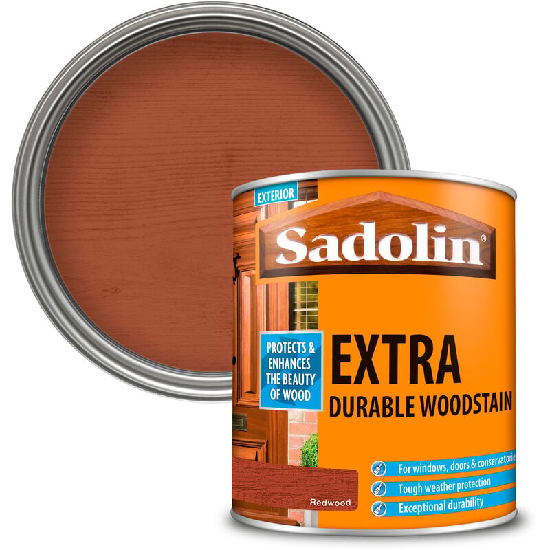 Sadolin - Extra Durable Woodstain - Redwood - 1L - Redwood