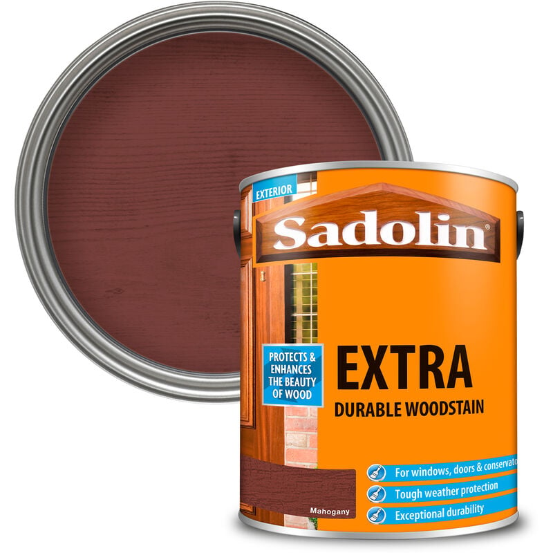 Sadolin - Extra Durable Woodstain - Mahogany - 5L - Mahogany